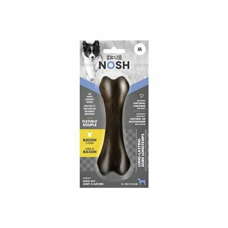 ZEUS Nosh Flexible Chew Bone for Puppies, Bacon , Medium 96388